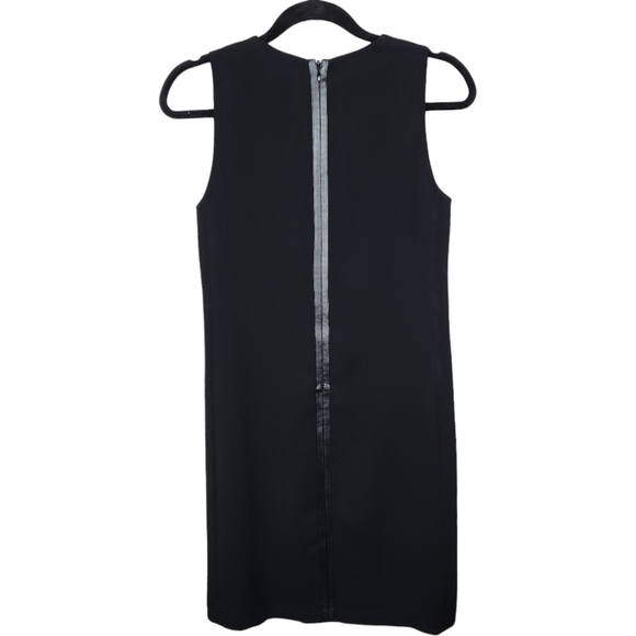 Vince NWT Little Black Dress LBD With Leather Detail Women's Size 4 - Picture 7 of 16